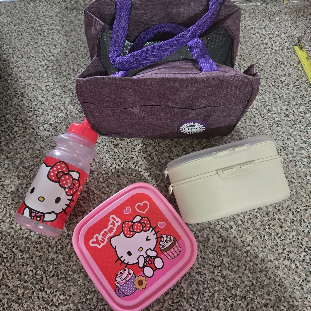 Purple Insulated Lunch Bag